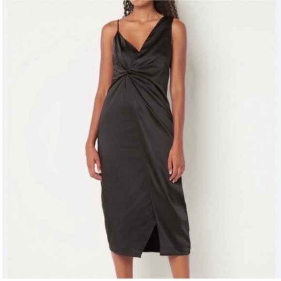 Ted Baker Dresses & Skirts - Ted Baker Odellia Elegant Black Satin Like Feel Sz US 6 Or Ted Sz 2